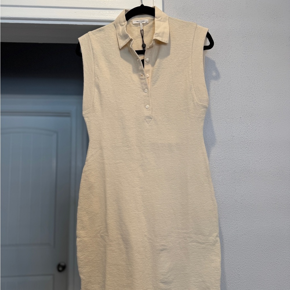 NWT Rag & Bone McKenna Cream Polo mini Dress